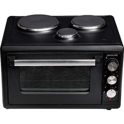 Davoline Fornetto 3803 EM Black Ηλεκτρικό Φουρνάκι 34lt με 3 Εστίες και Grill