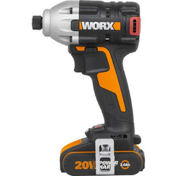 WORX WX261 Κρουστικό Παλμικό Κατσαβίδι Μπαταρίας Brushless 20V 2x2Ah
