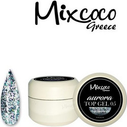 Aurora Top Coat για Gel Glitter 05 6ml