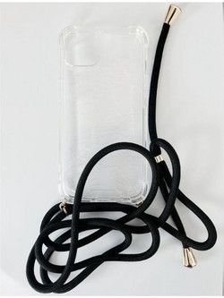 Mercury Strap Back Cover Transparent / Black (iPhone 12 Pro Max)