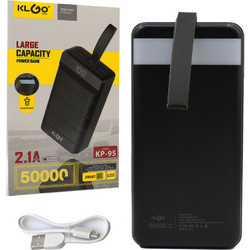 KLGO KP-95 Power Bank 50000mAh με 3 Θύρες USB-A Black