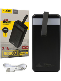 KLGO KP-95 Power Bank 50000mAh με 3 Θύρες USB-A Black