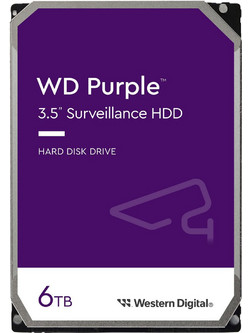 Western Digital Purple 6TB HDD Σκληρός Δίσκος 3.5" Sata 3 5400rpm με 256MB Cache