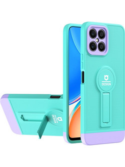 Θήκη πλάτης PC-TPU με kickstand και μαγνήτη για το Honor X8 Light Green