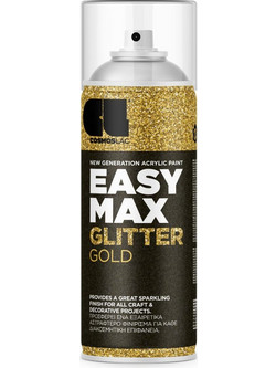 Cosmoslac Easy Max Glitter Σπρέι Βαφής Gold Gloss 400ml