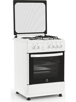 Thermogatz TG E122 WH Κουζίνα Ηλεκτρική 64lt με Εστίες Αερίου & Ρεύματος 60cm