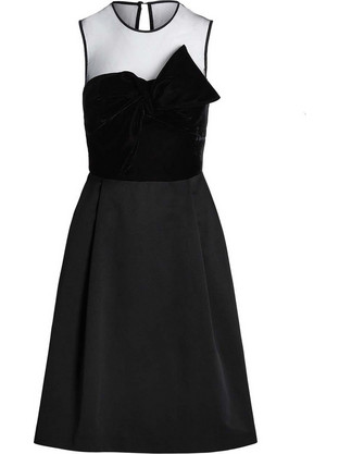 Ralph Lauren Midi Φόρεμα για Γάμο / Βάπτιση Βελούδινο Μαύρο 253918579001