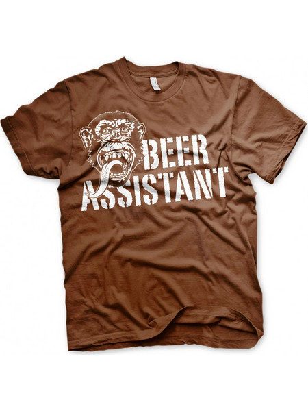 GAS MONKEY - T-Shirt Beer Assistant - Brown (S)