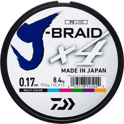 ΝΗΜΑ DAIWA J BRAID X4 ΠΟΛΥΧΡΩΜΟ 300m