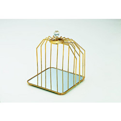 ΕΤΑΖΕΡΑ ΜΕΤΑΛΛΙΚΗ ΧΡΥΣΗ ΜΕ ΚΑΘΡΕΦΤΗ 22X22X39cm