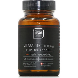 Pharmalead Black Range Vitamin C 1000mg Plus D3 2000iu 120 Κάψουλες
