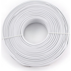 Cablexpert Flat Telephone Cable Stranded Wire 100m White 4 wires TC1000S-100M