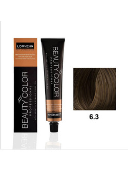 Lorvenn Beauty Color 6.3 Ξανθό Σκούρο Ντορέ Μόνιμη Βαφή Μαλλιών 70ml