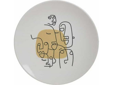 Inart Πιάτα Γλυκού Κεραμικά 6-60-022-0078 20cm 6τμχ