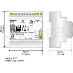 ADFWEB Single mode fiber optic converter HD67701-2-0-H5S