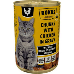 Rokus Adult Chunks with Chicken in Gravy 410gr