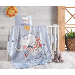 Kipper Flamingo Love Sea Βρεφικό Σεντόνι Κούνιας Βαμβακερό 125x170 Ciel