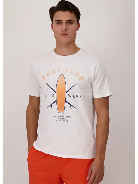 Fynch-Hatton T-Shirt Με Λογότυπο Surfer - White