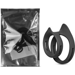 Toyboy Silicone Dual Penis Rings Ελαστικό Δαχτυλίδι Πέους Σιλικόνης Μαύρο