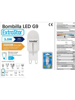 Λάμπα LED για Ντουί G9 3.5W 240LM Θερμό Λευκό 3000K ExtraStar AG9AWW