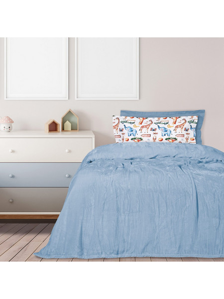 Das Home Κουβερτα Velour Monh 1344 Γαλαζιο Γαλαζιο