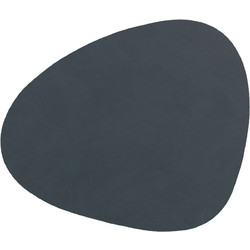 Σουβέρ Glass Mat Curve Leather Nupo Ανακ.Δέρμα Ανθρακί 11x13 cm LIND DNA