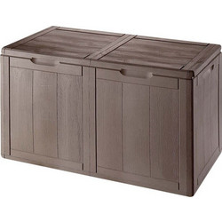 Gensini Πλαστικό Μπαούλο Αποθήκευσης Wood Finish 180lt Καφέ 51x80.5x44.5cm