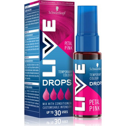 Schwarzkopf LIVE Drops προσωρινή χρωματιστή σκιά απόχρωση Petal Pink 30 ml