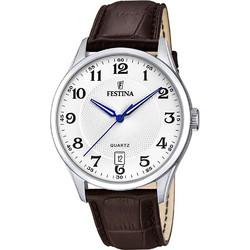 Festina Ανδρικό Ρολόι με Καφέ Δερμάτινο Λουράκι F20426/1