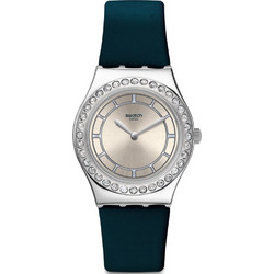 Swatch Irony Γυναικείο Ρολόι με Μπλε Δερμάτινο Λουράκι YLS211