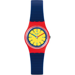 Swatch Γυναικείο Ρολόι με Μπλε Καουτσούκ Λουράκι LR131