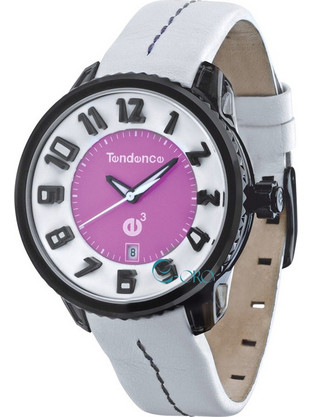 Tendence Gulliver Γυναικείο Ρολόι με Λευκό Δερμάτινο Λουράκι 02093006