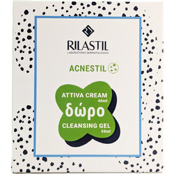 Rilastil Acnestil Attiva Moist Cream 40ml + Cleansing Gel 50ml
