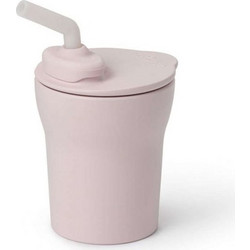 Miniware Des.12 Ποτηράκι με Καλαμάκι Σιλικόνης Pink 170ml
