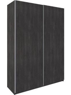 Aline Δίφυλλη Ντουλάπα Ρούχων Συρόμενη Καφέ 120x60x220cm