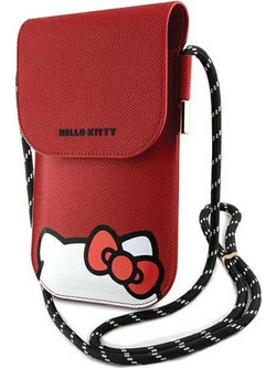 Hello Kitty Leather Hiding Kitty Cord bag - red