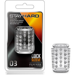 Blush Stay Hard Cock Sleeve 03 Κάλυμμα Επιμήκυνσης Πέους Clear