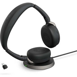Jabra Evolve2 65 Flex MS Stereo Link380c with Charging Pad Black 26699-999-889