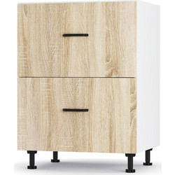 Modest Κάτω Ντουλάπι με 2 συρτάρια Σονόμα 60x48x82cm