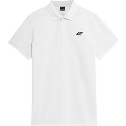 4F Ανδρική Αθλητική Μπλούζα Polo Λευκή 4FSS23TPTSM039-10S