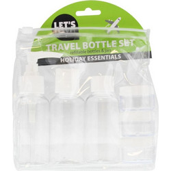 County Holiday Essentials Travel Bottle Set Πλαστικά Μπουκαλάκια & Βαζάκια Σετ Ταξιδίου 6 Τμχ