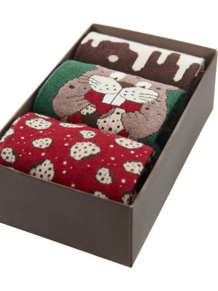 WALK Κάλτσες Παιδικές Με Σχέδιο Μπισκότα 3-pack Giftbox BS-5-K Multicolour