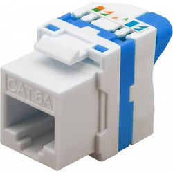 Techly IWP-MD C6A / UROTT - Μήτρα (Keystone) rj45 UTP Cat6A άσπρο-μπλε