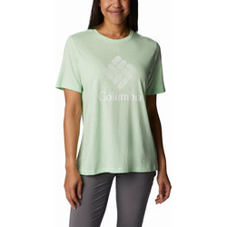 Columbia Bluebird Day Relaxed Crew Neck Γυναικείο Αθλητικό T-Shirt Lime 1934002-372