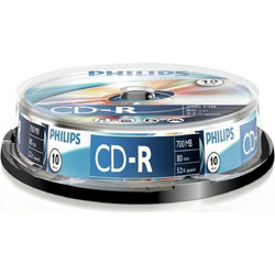 CD-R PHILIPS 80min700MB 52x ΚΟΡΙΝΑ 10τεμ