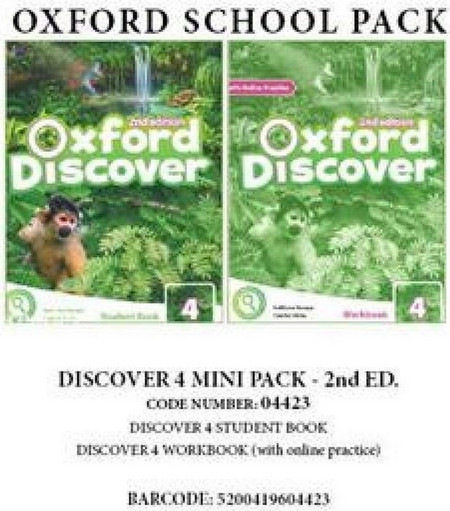 Oxford Discover 4 Pack Mini (incl. Sb + Wbk With Online Pr.) - 04423 2nd Ed