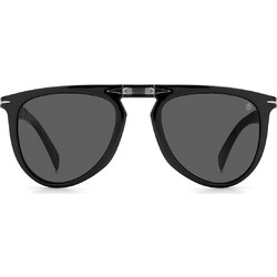David Beckham DB 1039/S/FD 807/M9 Ανδρικά Γυαλιά Ηλίου Aviator Κοκάλινα Μαύρα με Γκρι Polarized Φακό