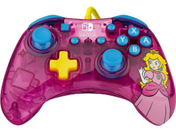PDP Rock Candy Peach Wired Controller Switch Pink Blue