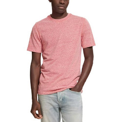 SCOTCH&SODA T-SHIRT ΛΑΙΜΟΚΟΨΗ φλαμα υφασμα και σταμπα logo κατω εμπρος κανονικη γραμμη