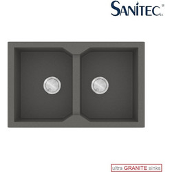 Sanitec Ultra Granite 806 Υποκαθήμενος Νεροχύτης Γρανίτη Αντιστρεφόμενος Ματ Pietra 79x50cm